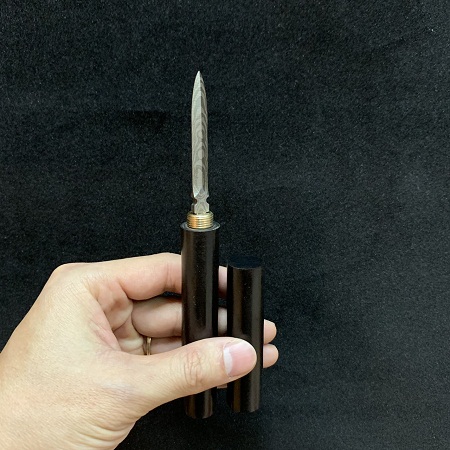 Dao Tách Trà Phổ Nhĩ Cán Gỗ - góc 3