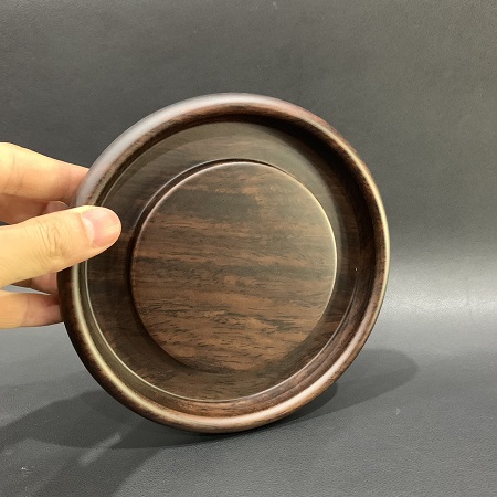 Đế Ấm Trà Gỗ Gụ Tròn - góc 4