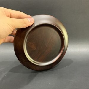 Đế Ấm Trà Gỗ Gụ Nạm Bạc - góc 5