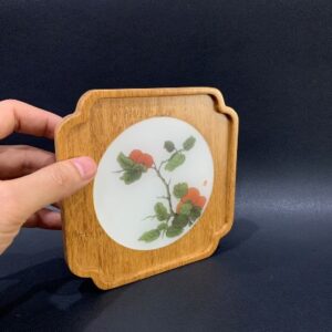 Đế Ấm Trà Gỗ Vuông Epoxy - góc 4