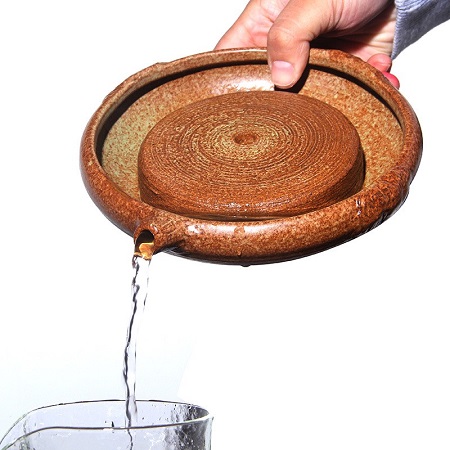 Đế Ấm Trà Tử Sa Thuyền 16x4cm - góc cận chất liệu