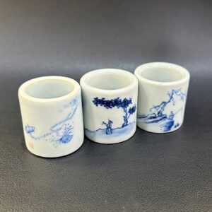 Gác Nắp Ấm Sứ Men Thanh Hoa - góc 3