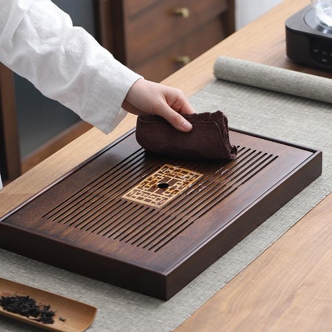 Khay Trà Tre Màu Gỗ - góc 1