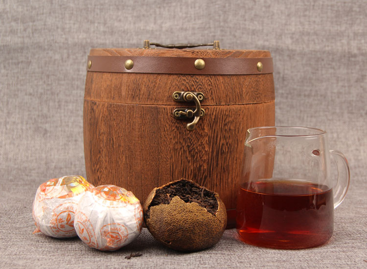Trà Phổ Nhĩ Quýt Thùng Gỗ