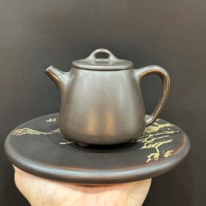 Ấm Tử Sa Thạch Biều Nghi Hưng Màu Hắc Đẹp 240ml