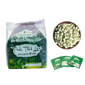 Trà Nhài Túi Lọc Tân Cương Xanh Bịch 100 Gói - Giấy Lọc Đức (Trà Đinh)