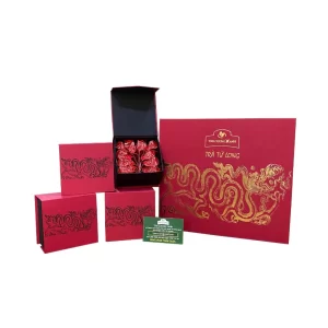 Bộ Trà Ô Long Tứ Long 400g - Quà Tết 2026 Đẳng Cấp & Sang Trọng