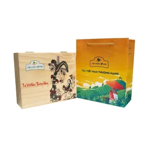 Hộp Trà Tân Cương Gỗ Thông TCX 2 - Quà Tết 2026 Mộc Mạc Tinh Tế