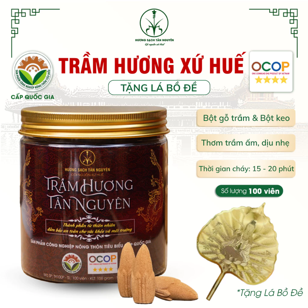 Đặc biệt tặng kèm lá bồ đề mạ vàng – biểu tượng bình an & tài lộc