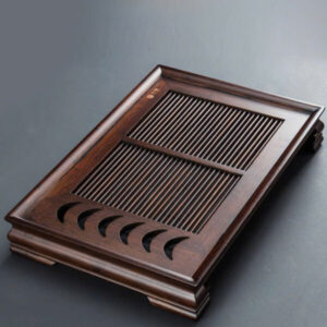 Khay Trà Tre Màu Gỗ Đựng Ấm Chén Khe Úp Ly 50x34cm