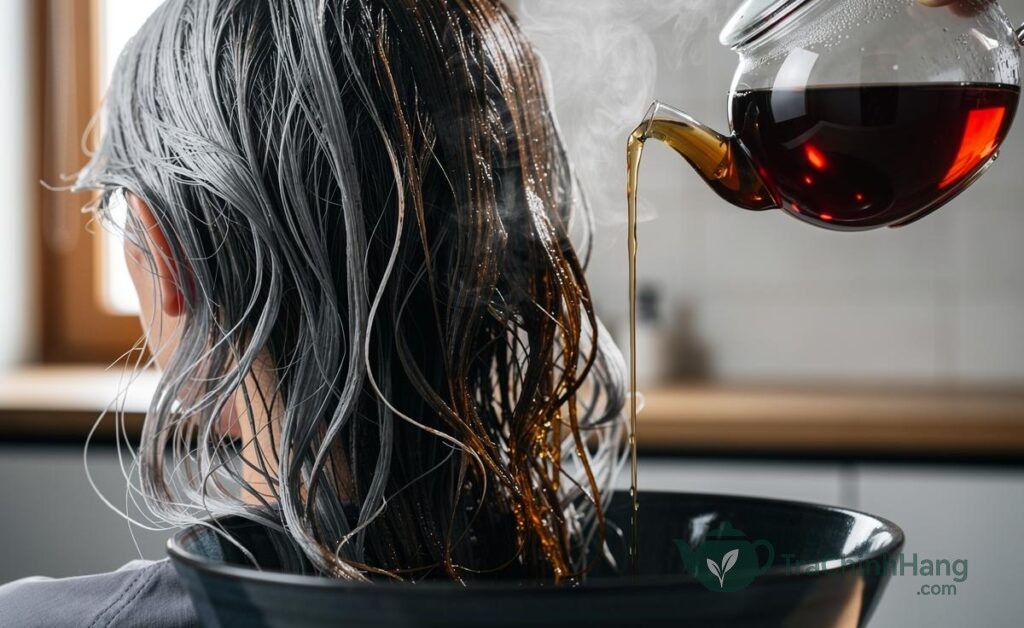 Cách làm tóc bóng mượt bằng hồng trà giúp giảm gãy rụng hiệu quả