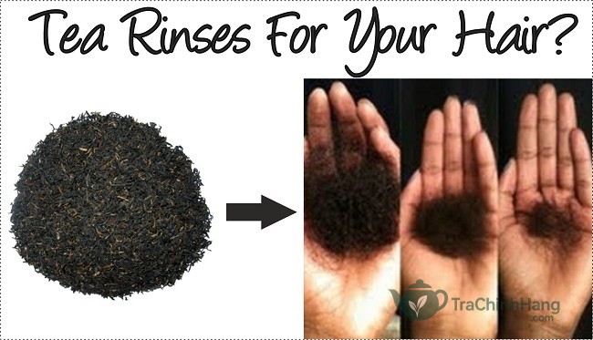 Mái tóc bóng khỏe sau khi gội đầu bằng nước hồng trà thường xuyên