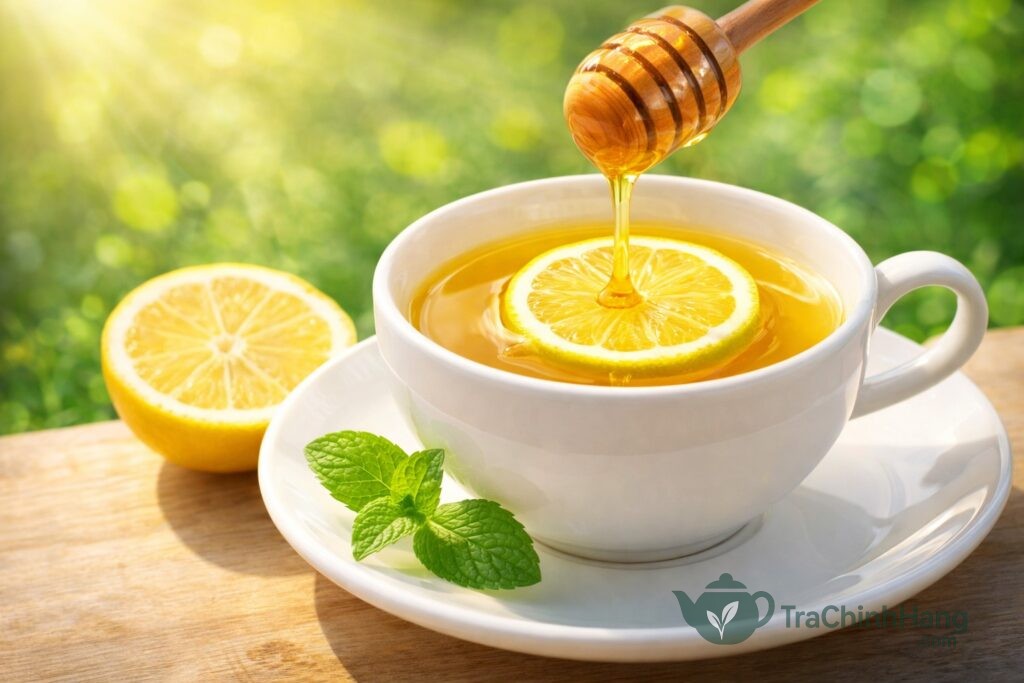 Pha trà xanh với chanh và mật ong giúp tăng hấp thụ EGCG gấp 5 lần