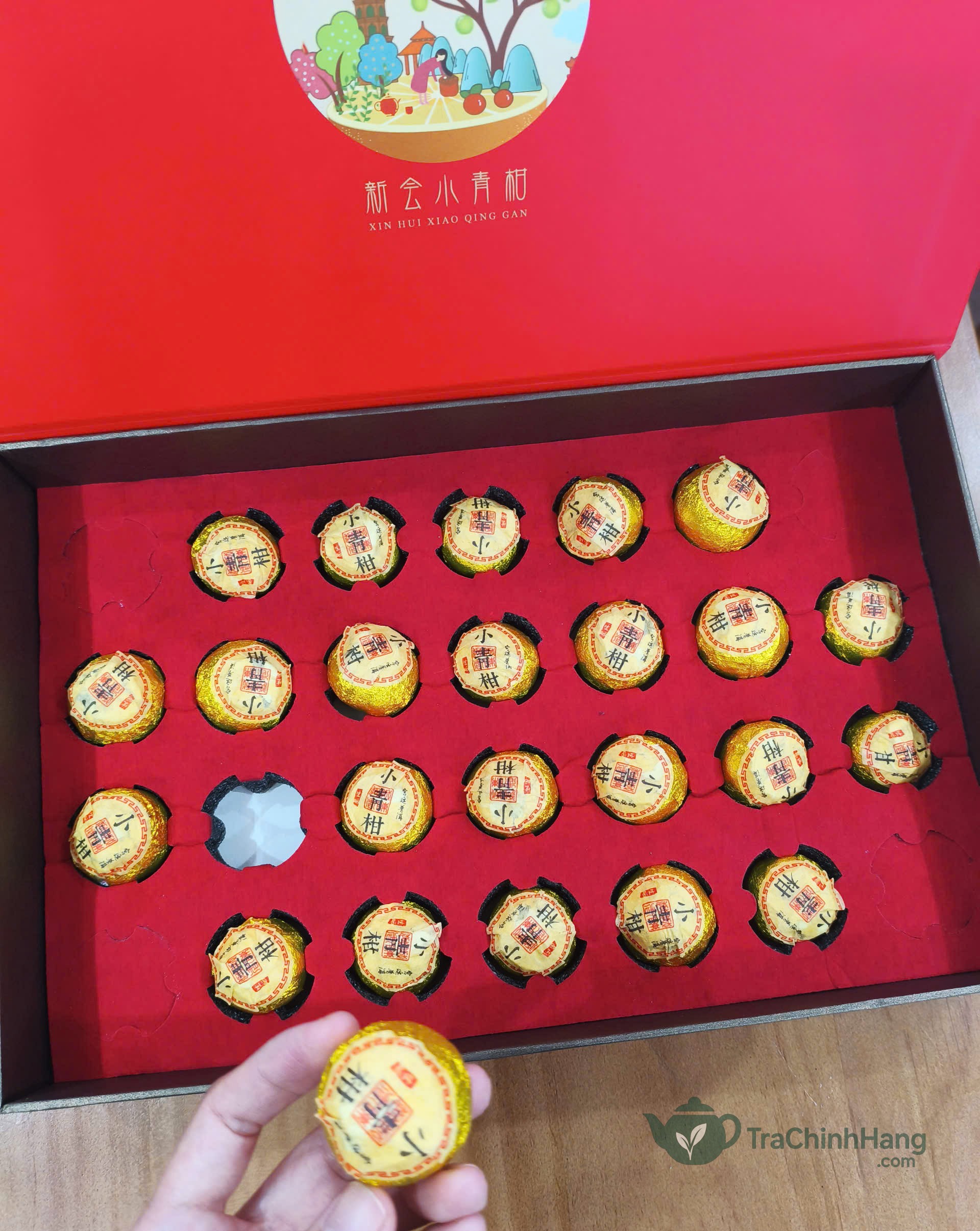 Hộp Quà Trà Phổ Nhĩ Quýt Tân Hội - Tiểu Thanh Cam Biếu Tết - Ảnh 7