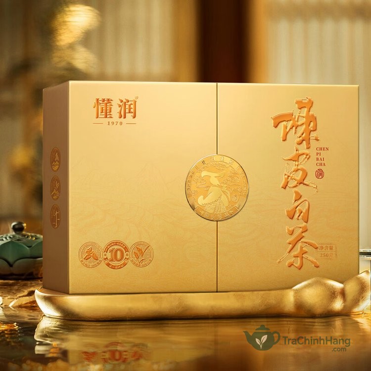 Trà Trần Bì Bạch Trà 10 Năm - Hộp Quà 50 Gói (Dongrun)