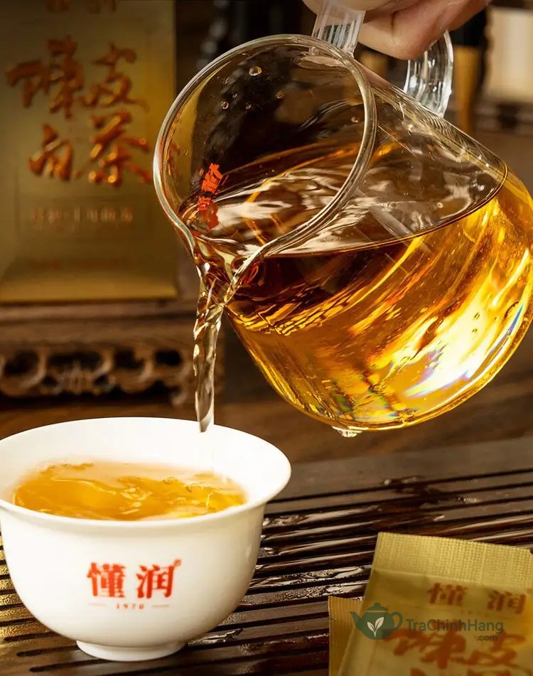 Trà Trần Bì Bạch Trà 10 Năm - Hộp Quà 50 Gói (Dongrun) - Ảnh 8