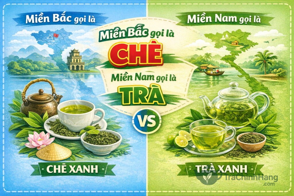 Phân biệt Trà xanh Chà xanh Chè xanh qua văn hóa vùng miền