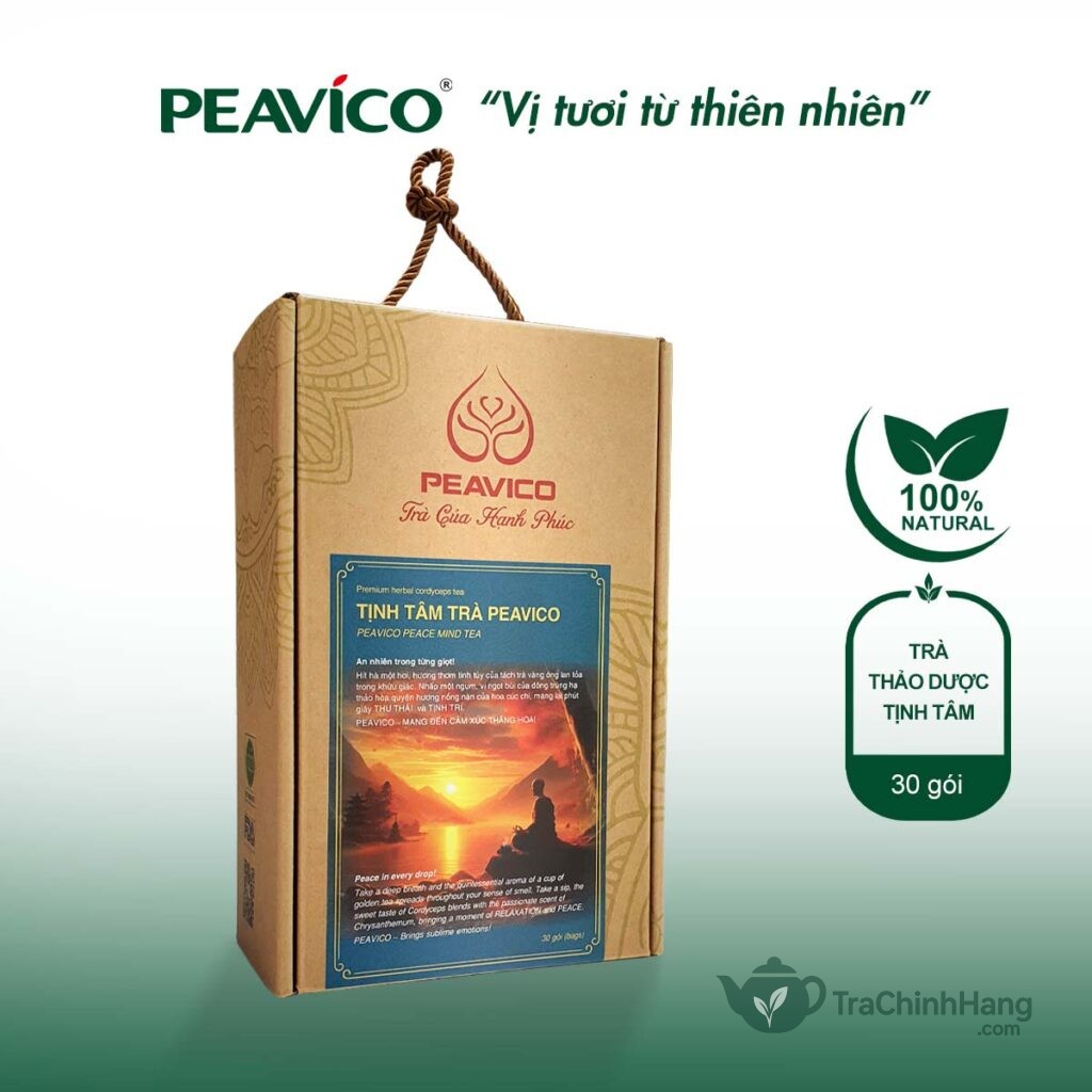 Trà Tịnh Tâm Peavico - Giảm Stress, Ngủ Ngon Hộp 30 gói