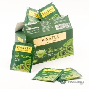 Trà Thái Nguyên túi lọc Vinatea hộp 25 gói hương cốm non