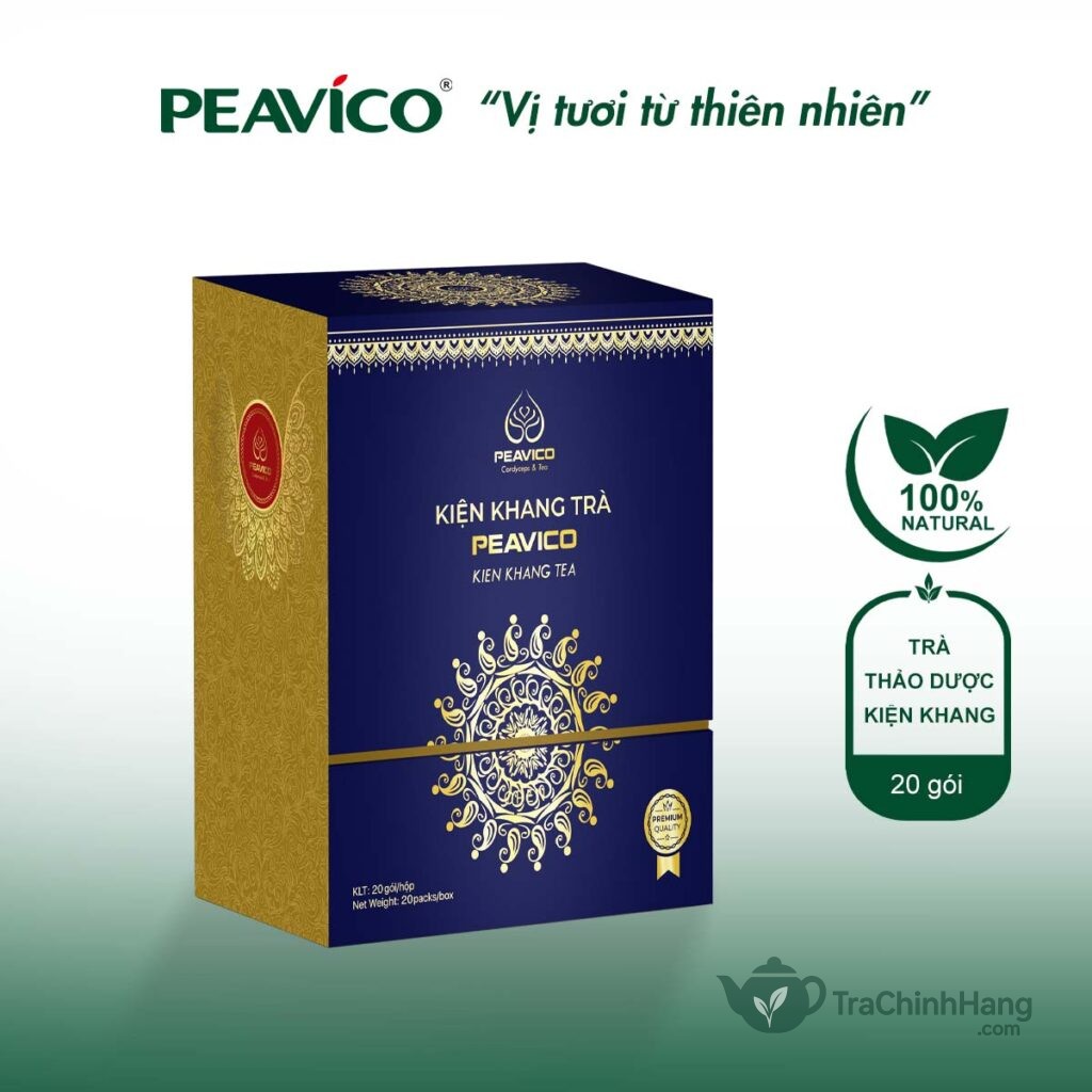 Trà Kiện Khang Peavico hộp 20 gói trà thảo dược cao cấp