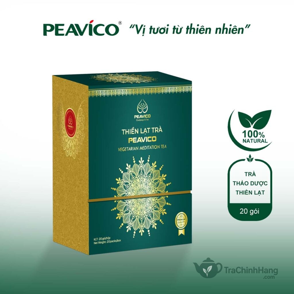 Trà Thiền Lạt Peavico hộp 20 gói trà thảo dược dưỡng sinh