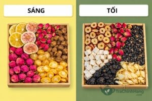 trà dưỡng nhan sáng tối - combo trà vitamin đẹp da