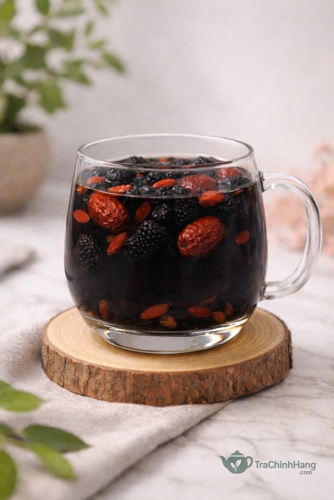 trà bổ máu ích huyết - trà thảo mộc kỷ tử táo đỏ